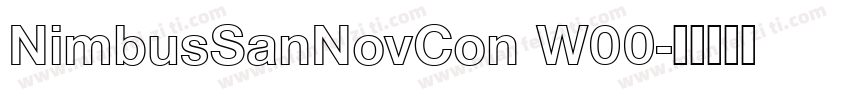 NimbusSanNovCon W00字体转换